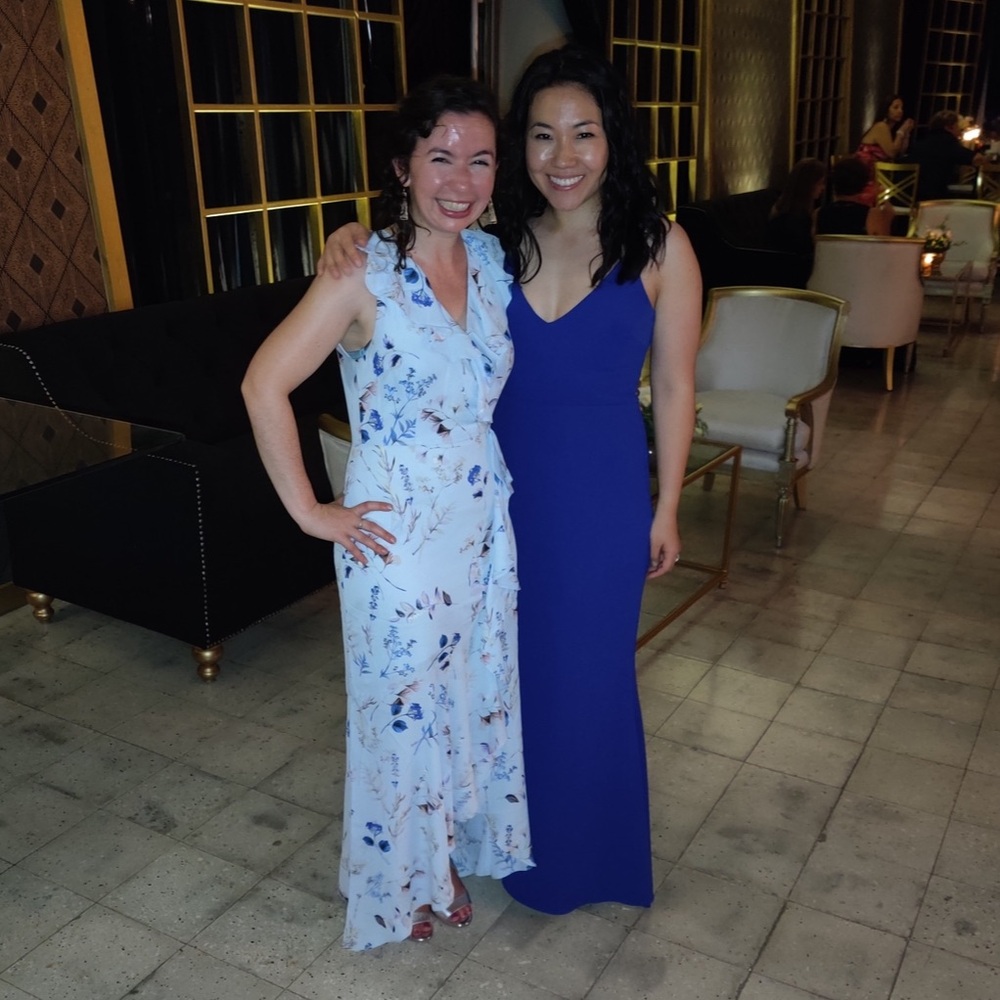 Banana Republic Blue Floral Evening Gown